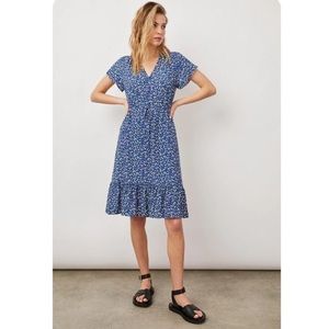 Rails Kiki Ditsy Floral Dress Navy Dusty Blue S